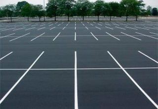 newly paved parking lot