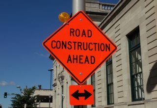 road construction sign