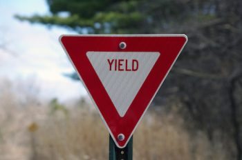 yield road sign